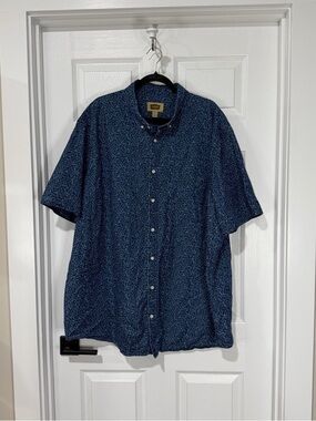 The Foundry Supply Co. Men's Short-Sleeve Button-Down Shirt in Navy Blue